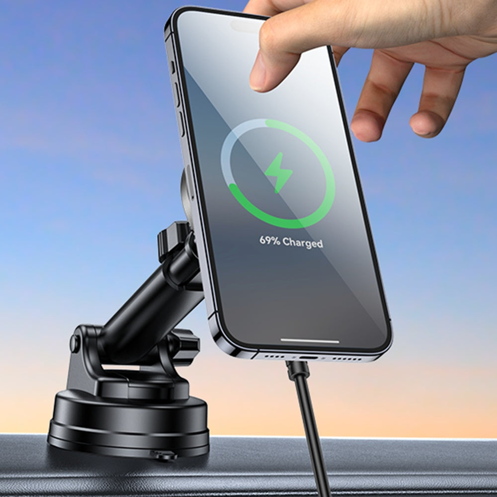 Trådløs Biloplader Yesido DS30, 15W, 1.67A, Sort