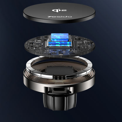 Trådløs Biloplader Yesido DS30, 15W, 1.67A, Sort