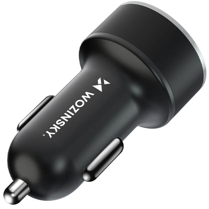 Biloplader WZK WDCCAC, 36W, 3A, 1 x USB-A - 1 x USB-C, Sort 