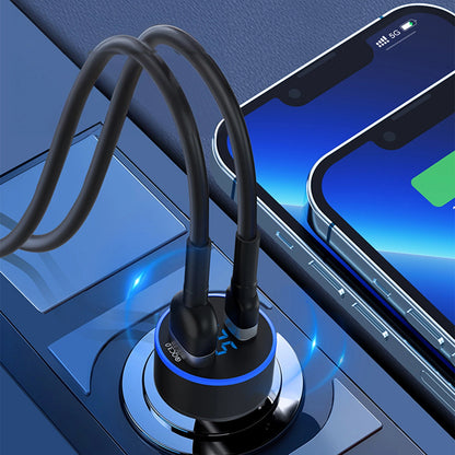 Biloplader WZK WDCCAC, 36W, 3A, 1 x USB-A - 1 x USB-C, Sort 