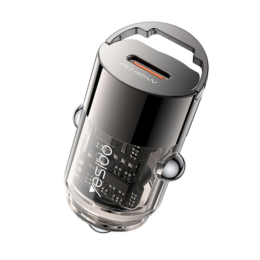 Biloplader Yesido Y67, 45W, 3A, 1 x USB-C, Sort