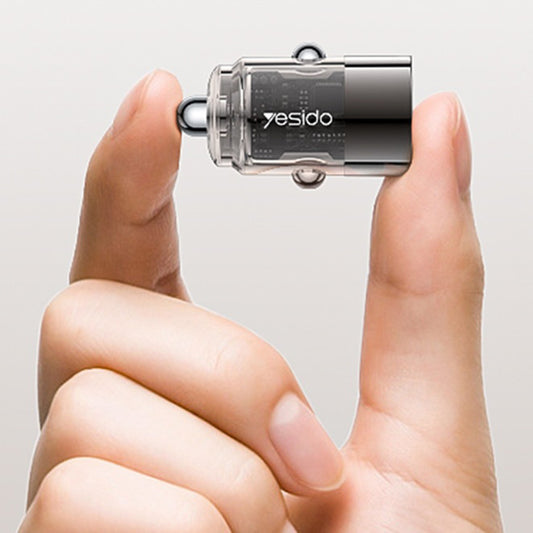 Biloplader Yesido Y67, 45W, 3A, 1 x USB-C, Sort