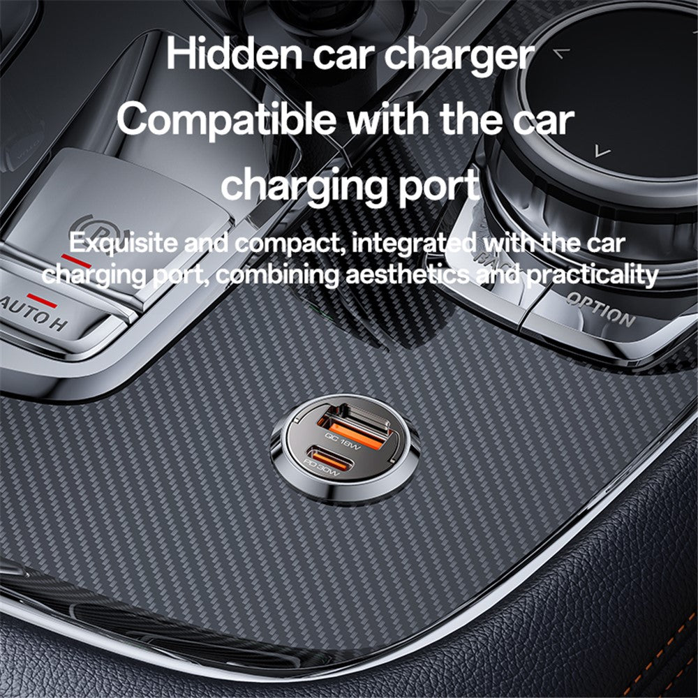 Biloplader Yesido Y68, 30W, 3A, 1 x USB-A - 1 x USB-C, Sort