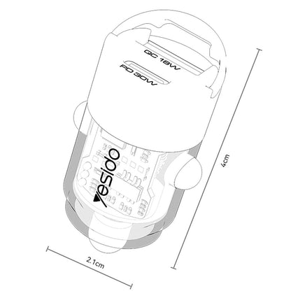 Biloplader Yesido Y68, 30W, 3A, 1 x USB-A - 1 x USB-C, Sort
