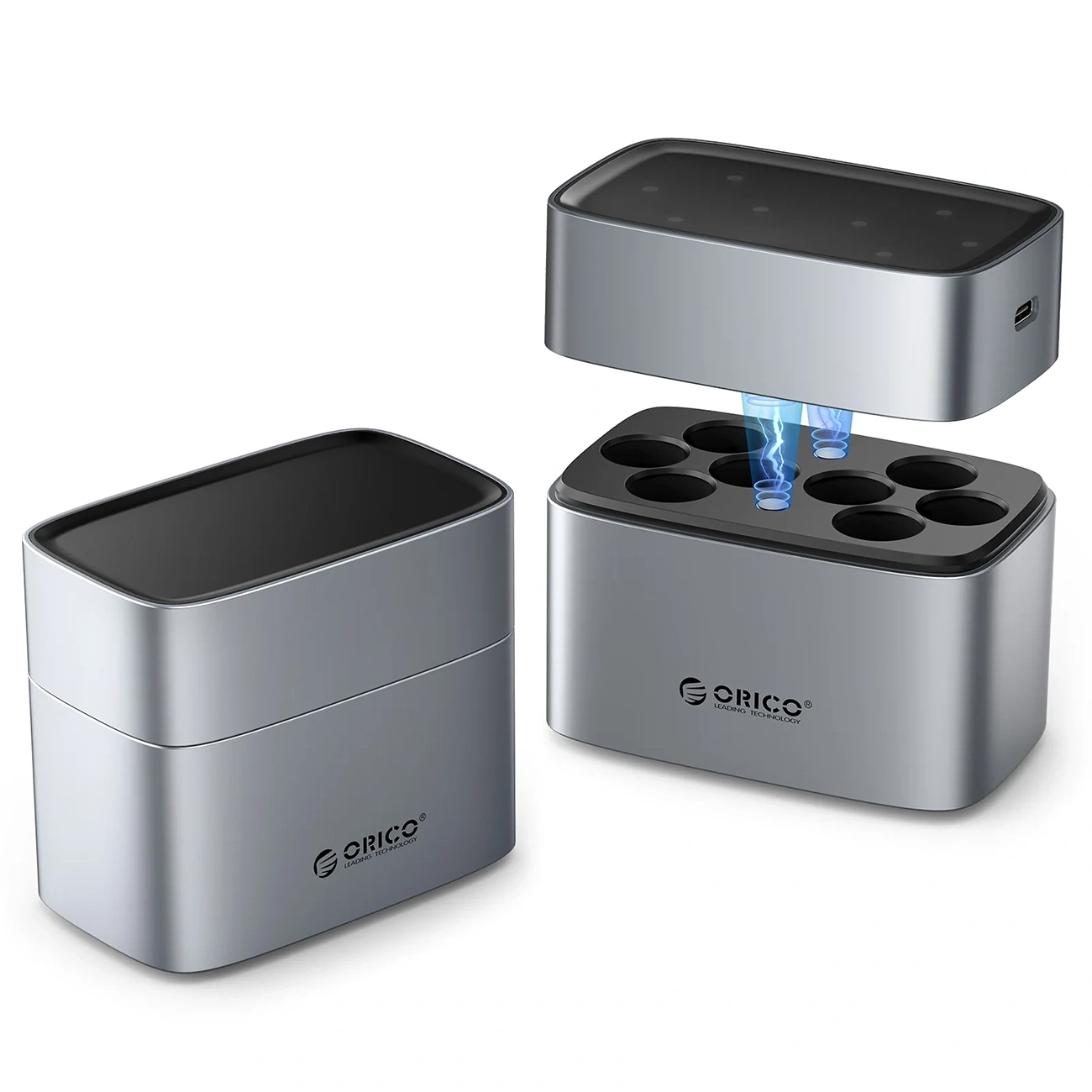 Orico EV8 Batterioplader, AA, Grå