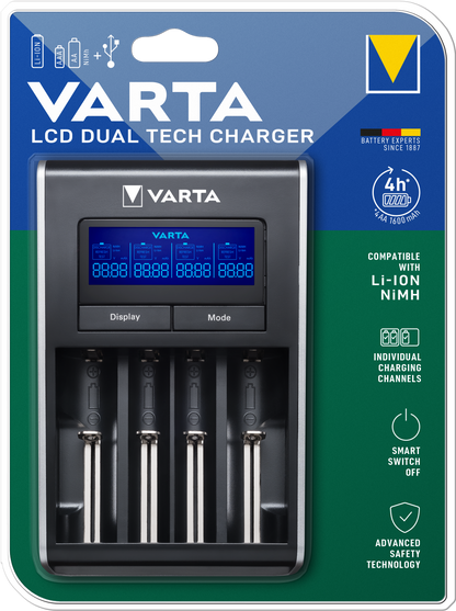 Varta Batterioplader, AA / AAA, Sort