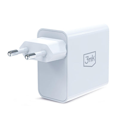 3MK FlowPower Netoplader, 45W, 1 x USB-A - 1 x USB-C, Hvid