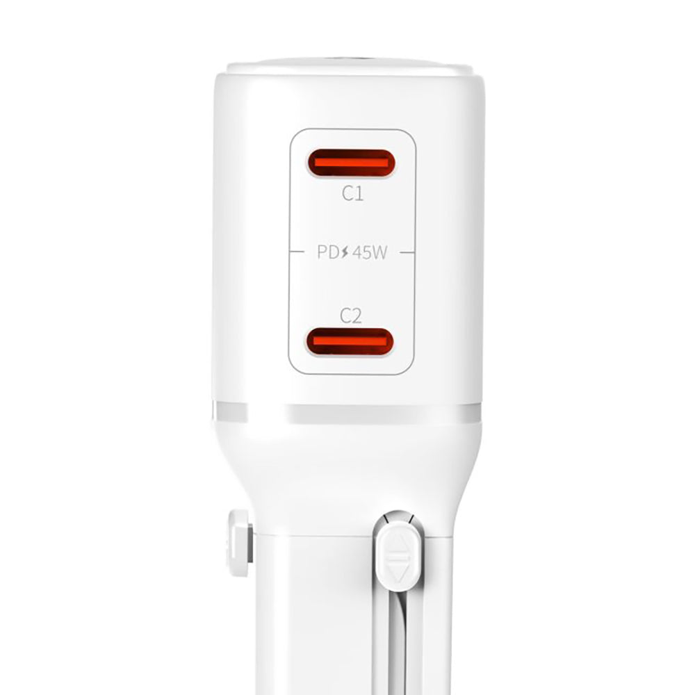 3MK Globe Travel Netoplader, 45W, 3A, 2 x USB-C, Hvid