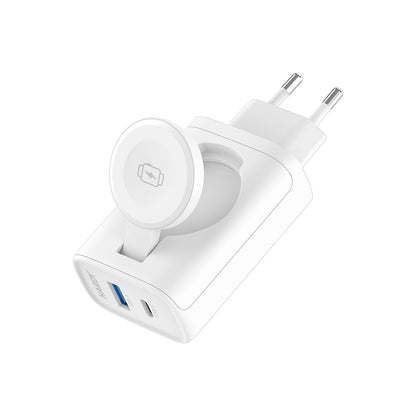 Netværksoplader 3MK Hardy 2in1, 33W, 3A, 1 x USB-A - 1 x USB-C, Hvid