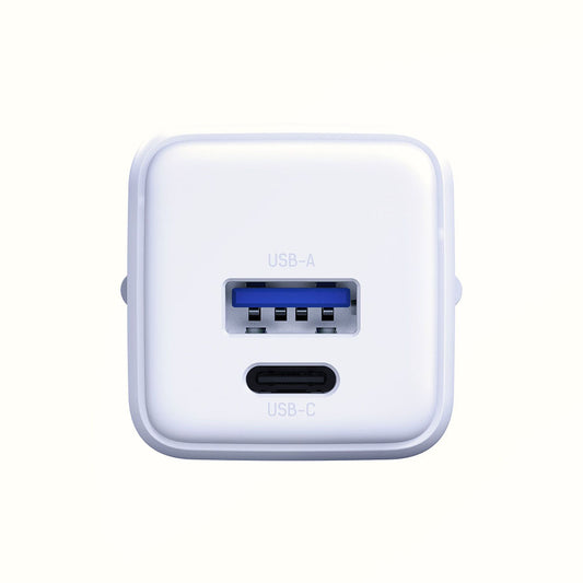 Netværksoplader 3MK Hyper, 20W, 3A, 1 x USB-A - 1 x USB-C, Hvid