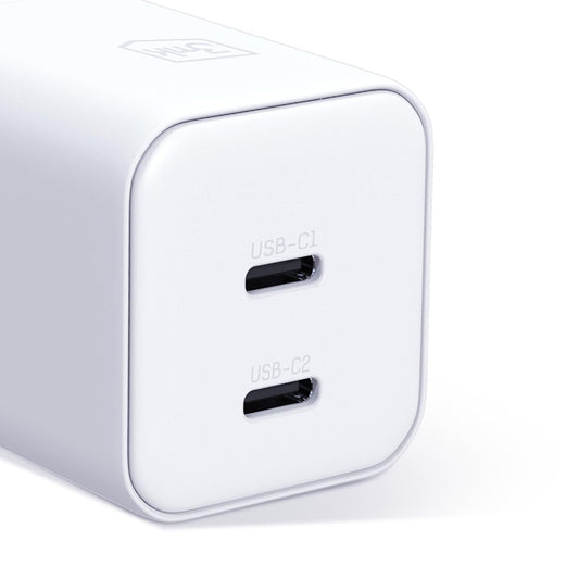 3MK Hyper Netoplader, 45W, 2 x USB-C, Hvid