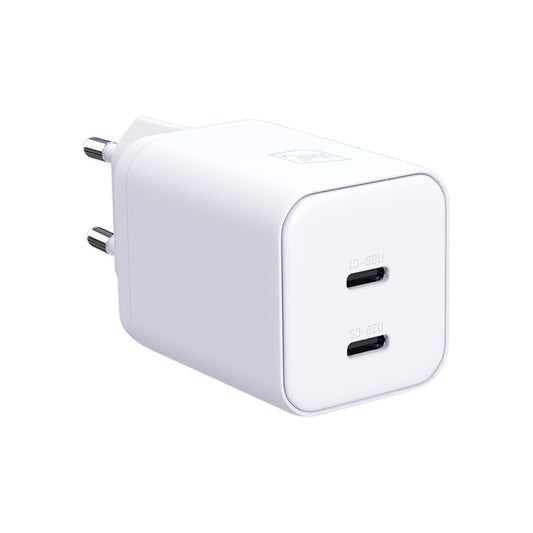 3MK Hyper Netoplader, 45W, 2 x USB-C, Hvid