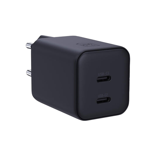 3MK Hyper Netoplader, 45W, 2 x USB-C, Sort