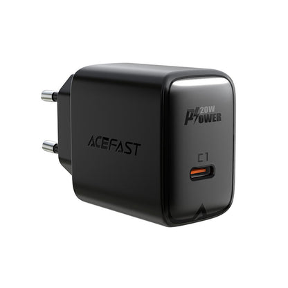 Netværksoplader Acefast A1, 20W, 3A, 1 x USB-C, Sort
