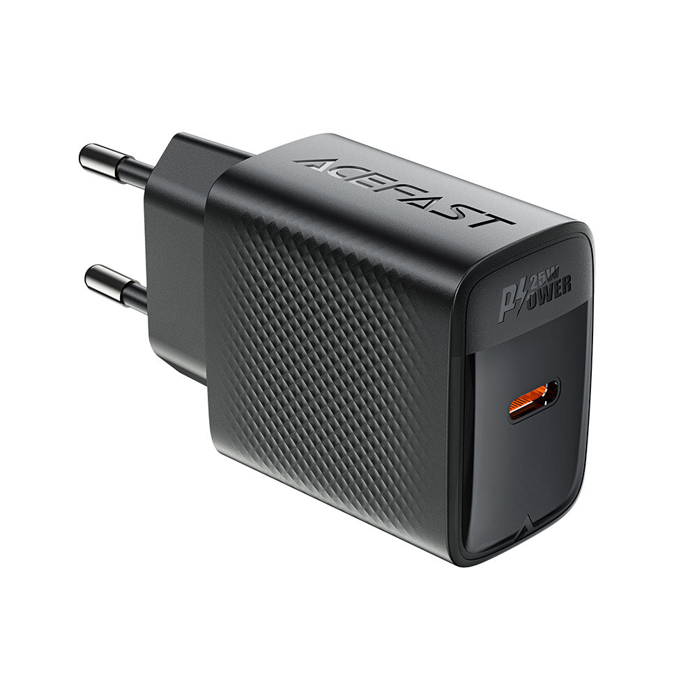Netværksoplader Acefast A104, 25W, 3A, 1 x USB-C, Sort