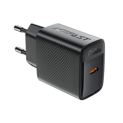Netværksoplader Acefast A104, 25W, 3A, 1 x USB-C, Sort