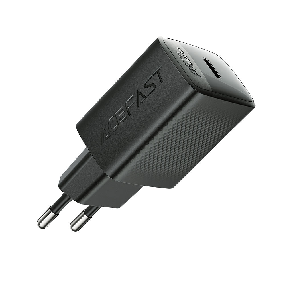 Netværksoplader Acefast A104, 25W, 3A, 1 x USB-C, Sort