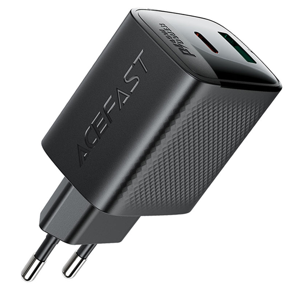 Netværksoplader Acefast A106, 45W, 3A, 1 x USB-A - 1 x USB-C, Sort