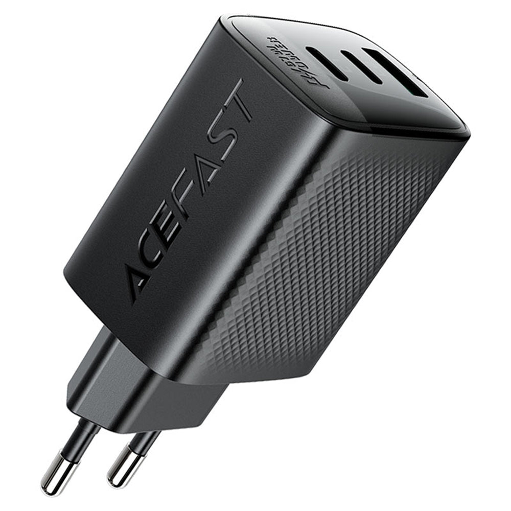 Netværksoplader Acefast A108, 67W, 3A, 1 x USB-A - 2 x USB-C, Sort