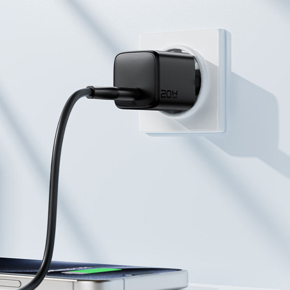 Netværksoplader Acefast A117, 20W, 3A, 1 x USB-C, Sort