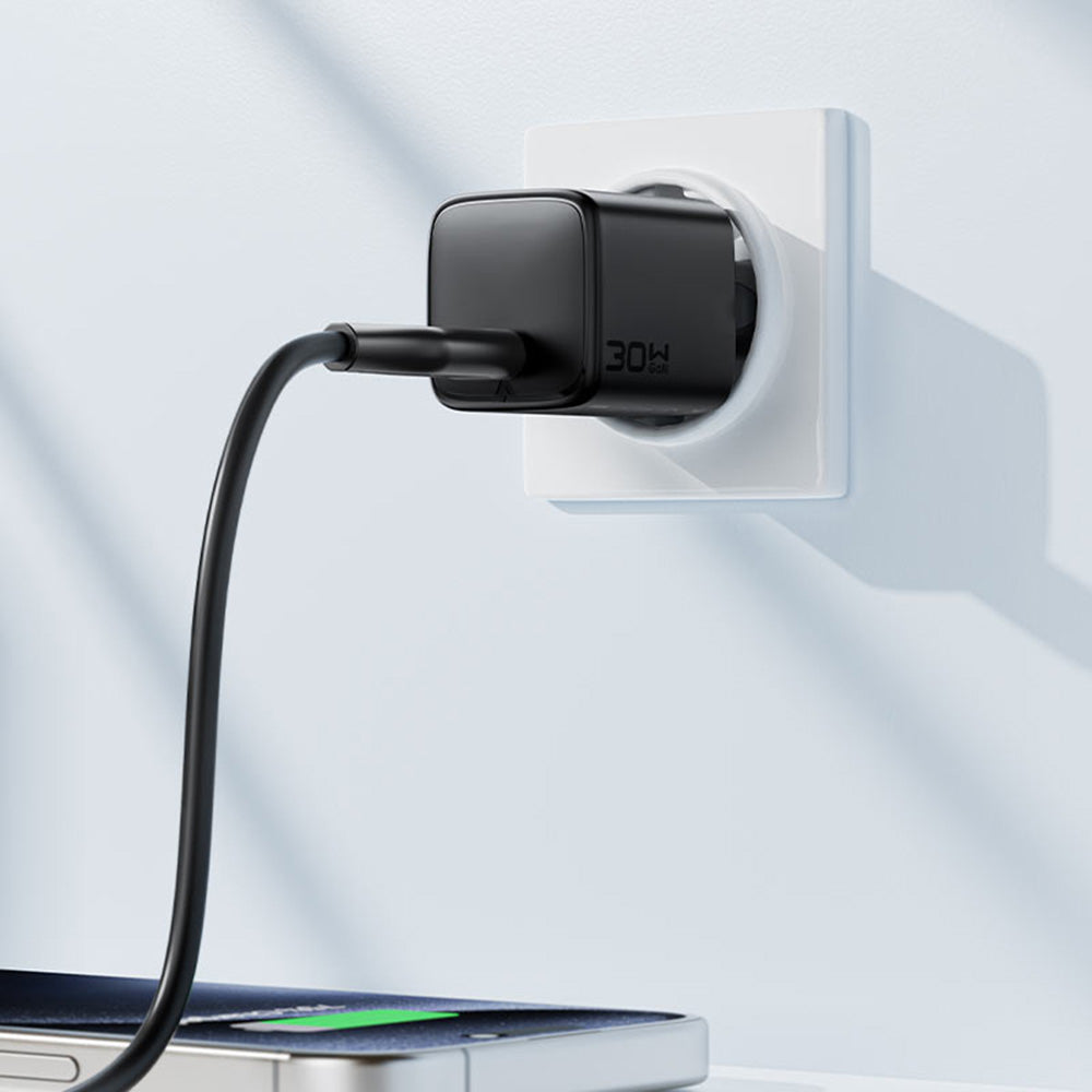 Netværksoplader Acefast A118, 30W, 3A, 1 x USB-C, Sort
