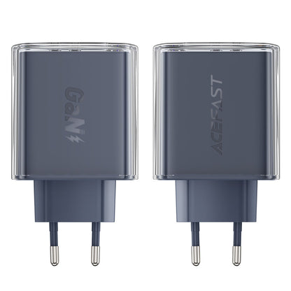 Netværksoplader Acefast A45 Exploration, 65W, 3.25A, 1 x USB-A - 2 x USB-C, Grå