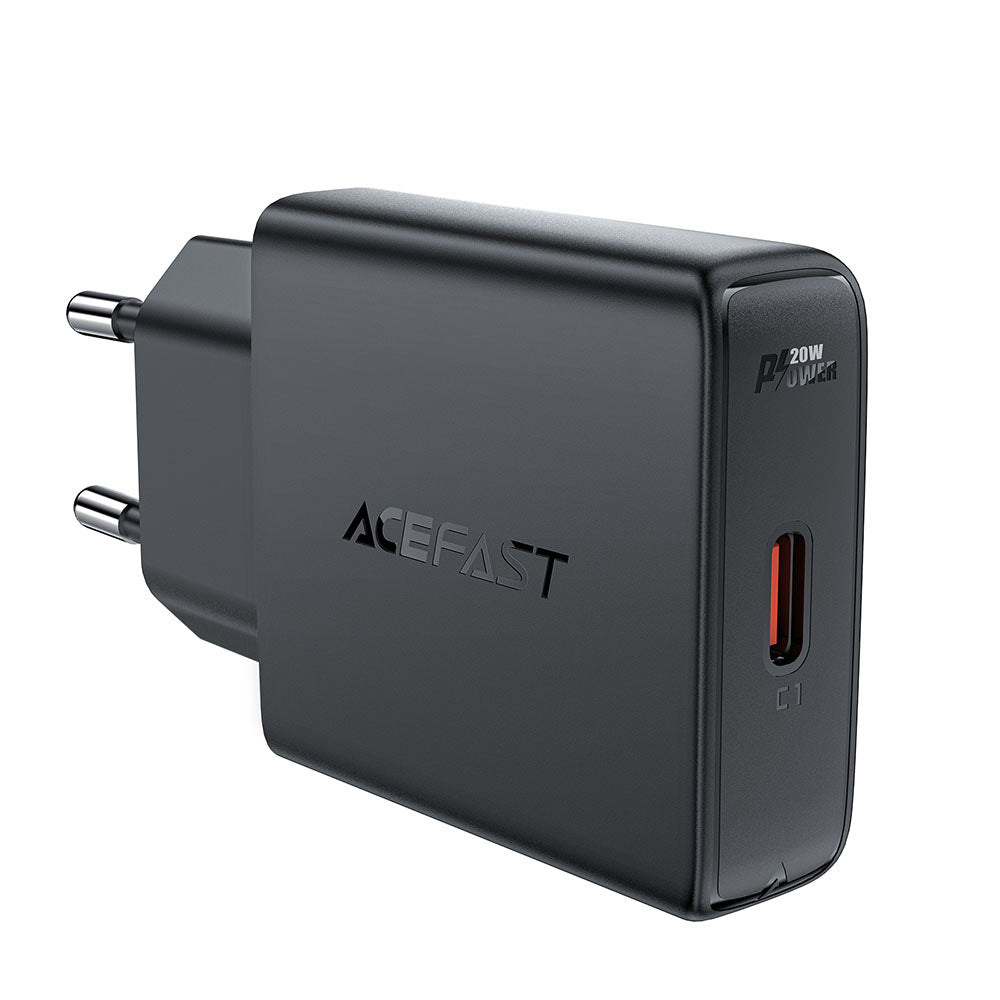 Acefast A65 netværksoplader, 20W, 3A, 1 x USB-C, Sort