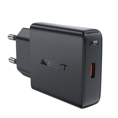 Acefast A65 netværksoplader, 20W, 3A, 1 x USB-C, Sort