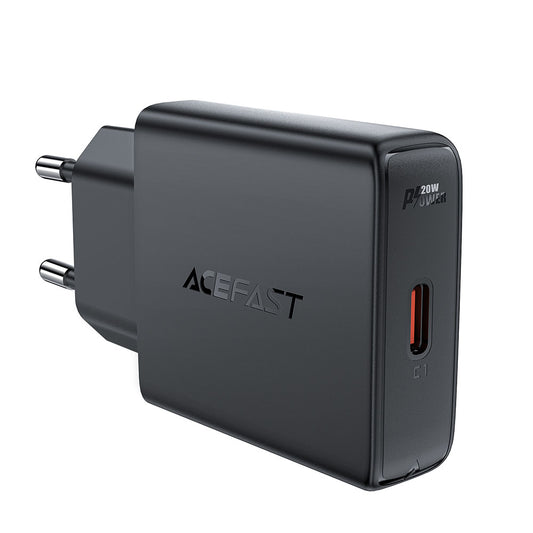 Acefast A65 netværksoplader, 20W, 3A, 1 x USB-C, Sort
