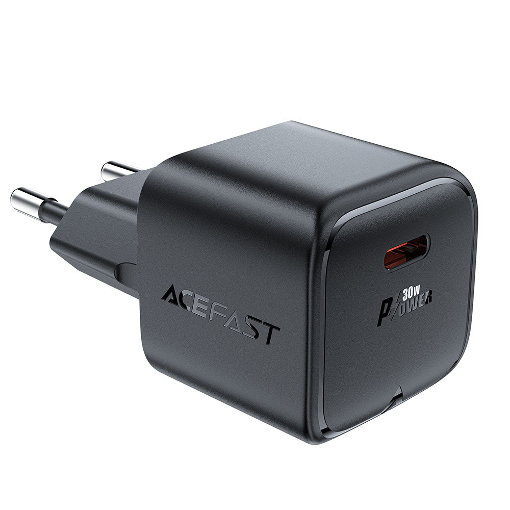 Netværksoplader Acefast A77, 30W, 3A, 1 x USB-C, Sort