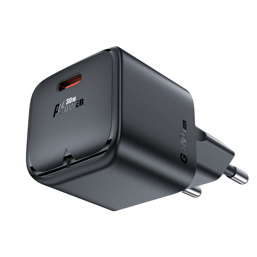 Netværksoplader Acefast A77, 30W, 3A, 1 x USB-C, Sort
