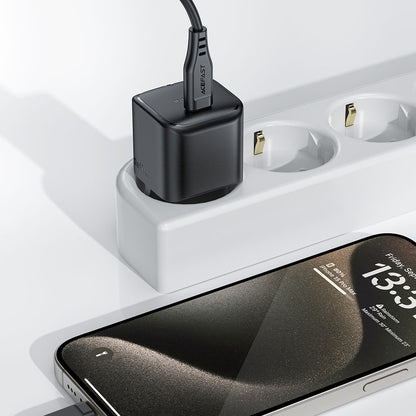 Netværksoplader Acefast A77, 30W, 3A, 1 x USB-C, Sort