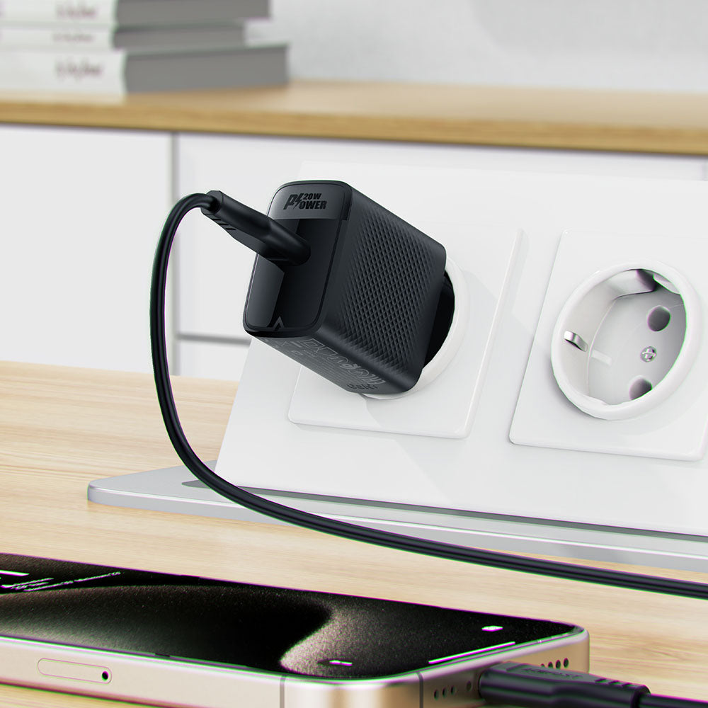 Netværksoplader Acefast A82, 20W, 3A, 1 x USB-C, Sort