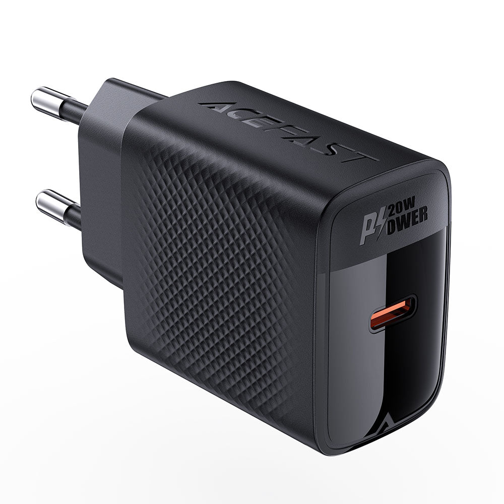 Netværksoplader Acefast A82, 20W, 3A, 1 x USB-C, Sort