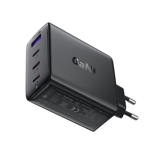 Acefast A94 netværksoplader, 100W, 5A, 1 x USB-A - 3 x USB-C, Sort