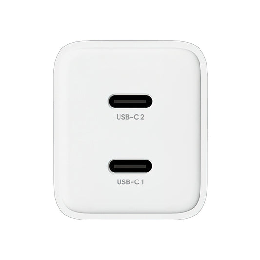 Allity Network Charger. ATC-01-45WCC Fast, 45W, 3A, 2 x USB-C, White