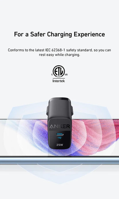 Anker 312 Ace Netoplader, 25W, 1 x USB-C, Sort A2642G11