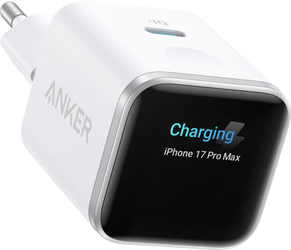 Anker Nano Display Netoplader, 45W, 3A, 1 x USB-C, Hvid A121DG21
