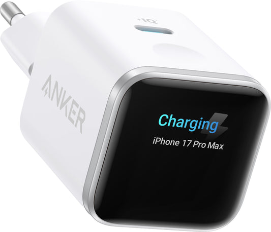 Anker Nano Display Netoplader, 45W, 3A, 1 x USB-C, Hvid A121DG21