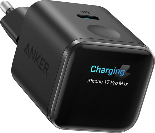 Anker Nano Display Netoplader, 45W, 3A, 1 x USB-C, Sort A121DG11