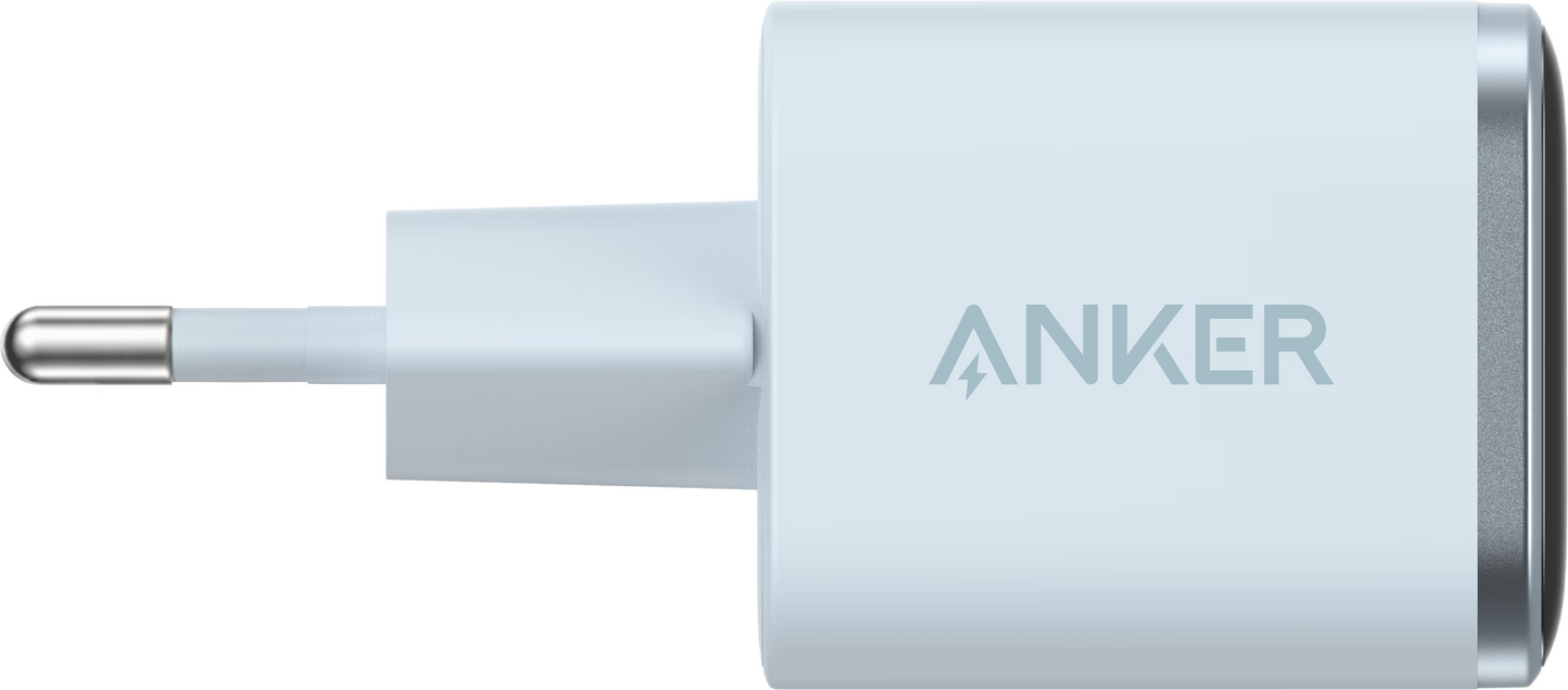 Anker Nano Display Netoplader, 45W, 3A, 1 x USB-C, Blå A121DG31
