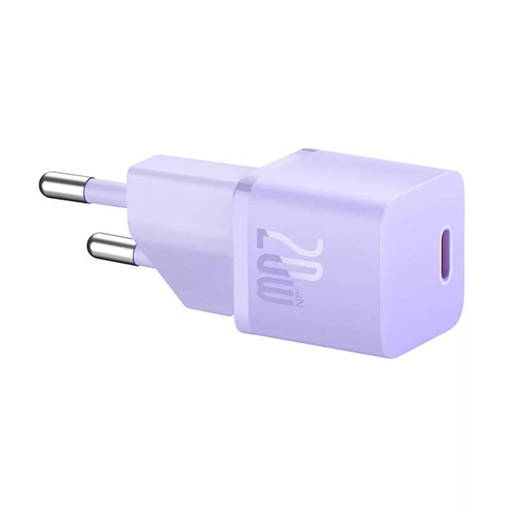 Baseus netværksoplader, 20W, 3A, 1 x USB-C, Lilla CCGN050105