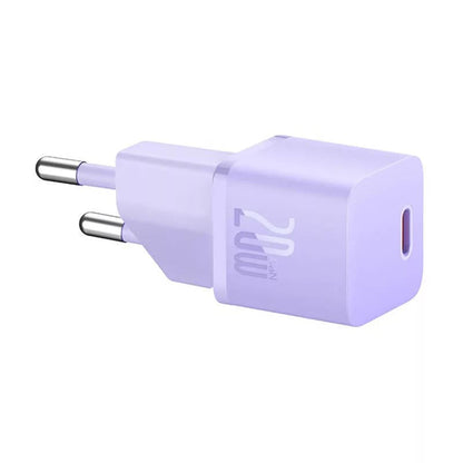 Baseus netværksoplader, 20W, 3A, 1 x USB-C, Lilla CCGN050105