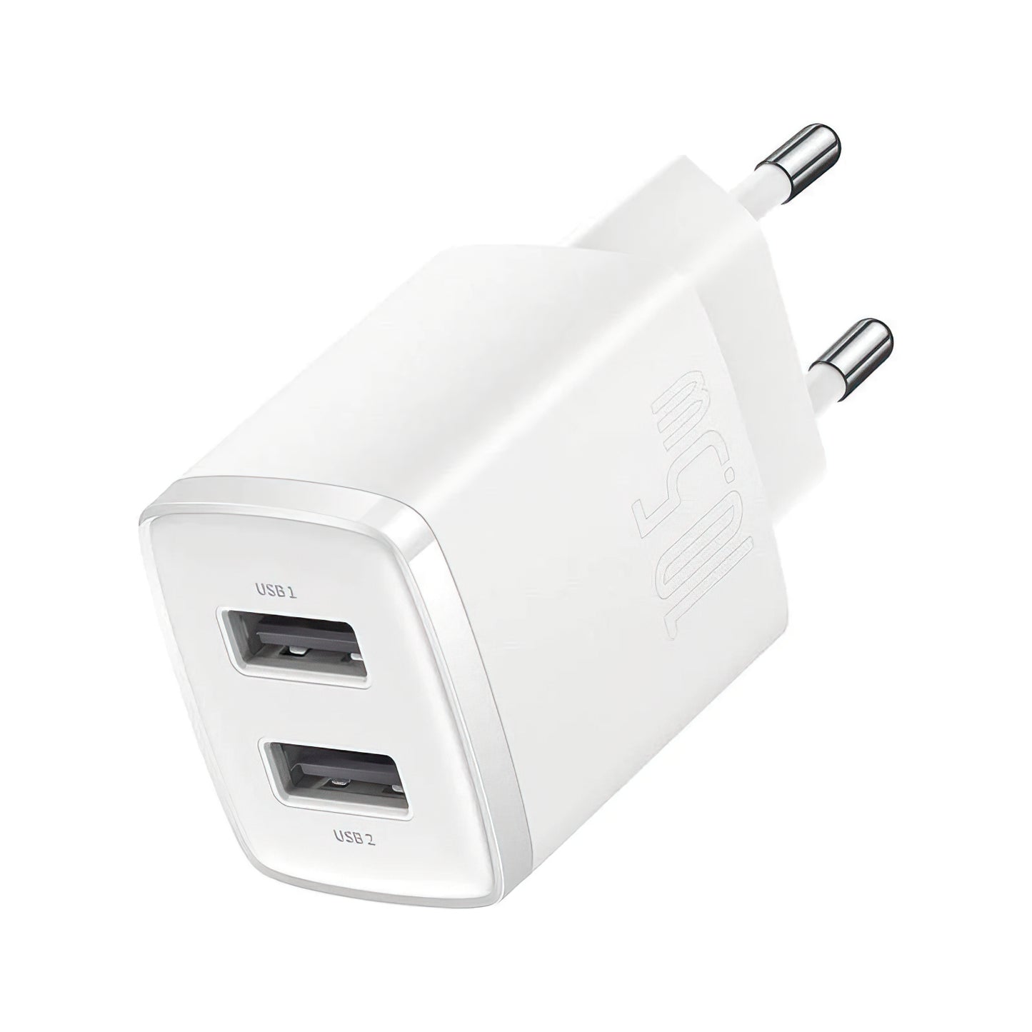 Baseus Compact netværksoplader, 10.5W, 2.1A, 2 x USB-A, Hvid CCXJ010202