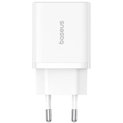 Baseus Cube netværksoplader, 20W, 3A, 1 x USB-A - 1 x USB-C, Hvid P10111403213-00