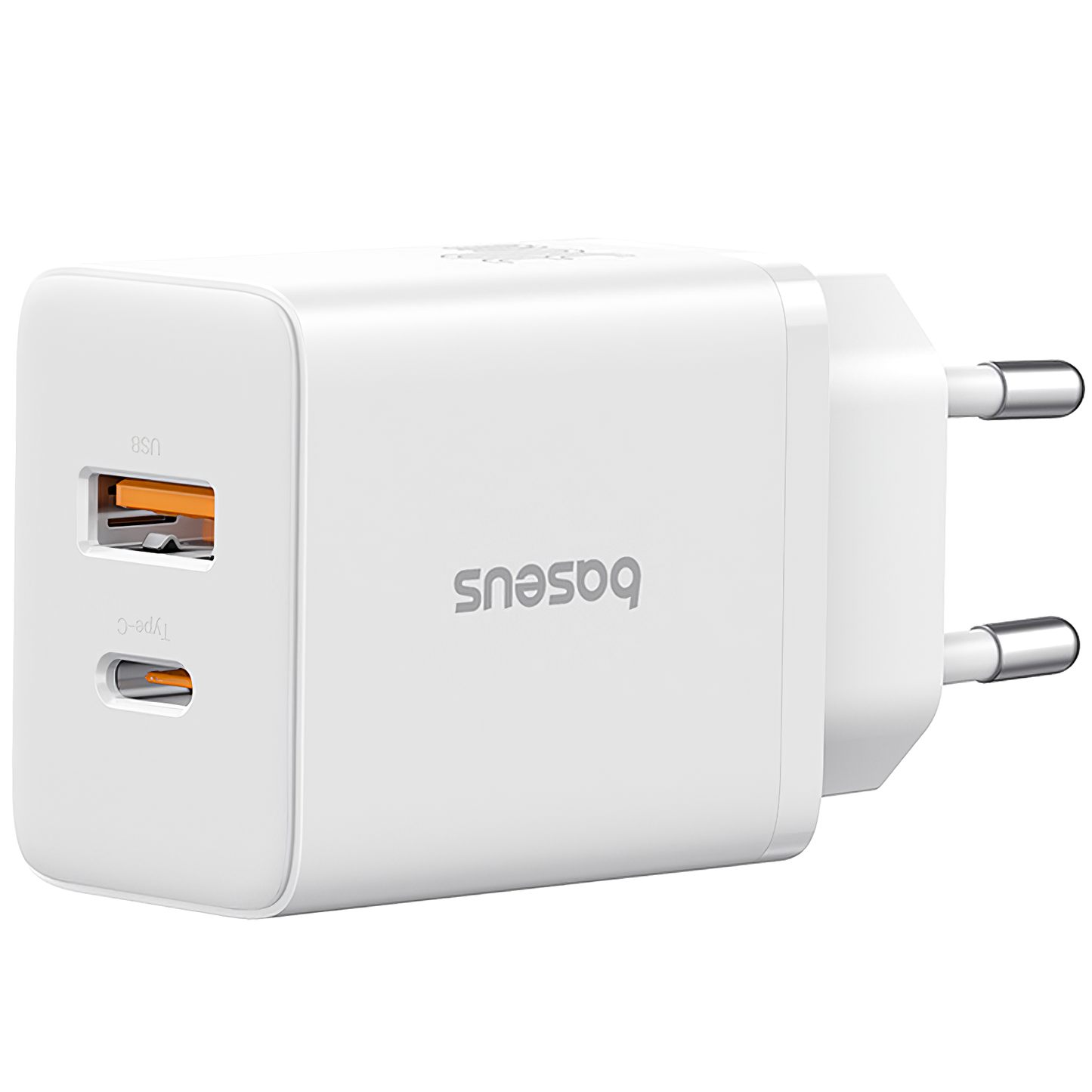 Baseus Cube netværksoplader, 20W, 3A, 1 x USB-A - 1 x USB-C, Hvid P10111403213-00
