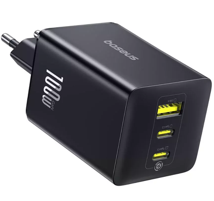 Baseus EnerFill FE11 netværksoplader, 100W, 5A, 1 x USB-A - 2 x USB-C, Grå P10182102123