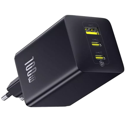 Baseus EnerFill FE11 netværksoplader, 100W, 5A, 1 x USB-A - 2 x USB-C, Grå P10182102123