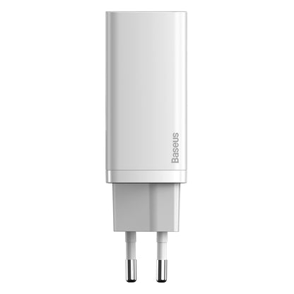 Netværksoplader Baseus Gain2 Lite, 65W, 3A, 1 x USB-A - 1 x USB-C, hvid CCGAN2L-B02 