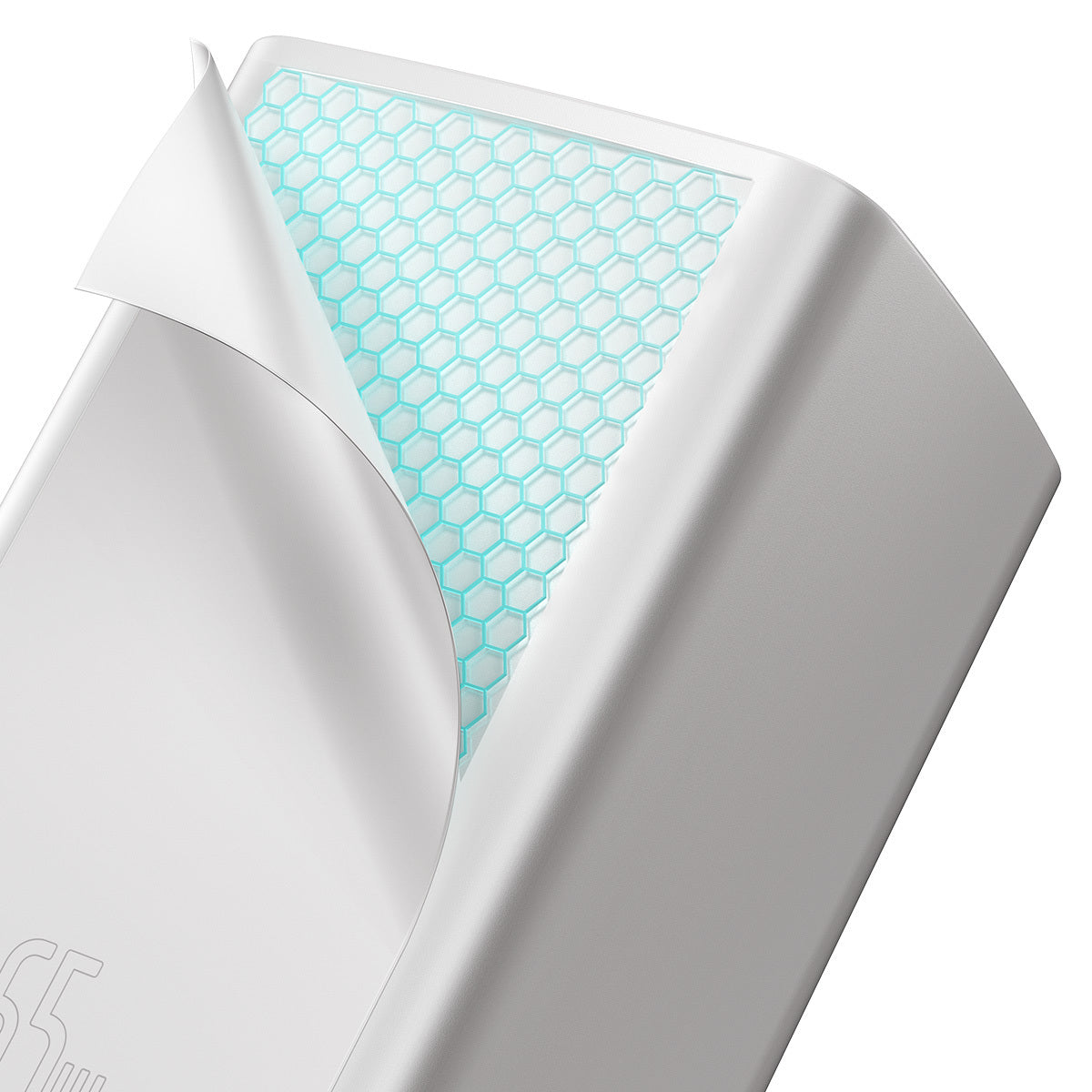 Netværksoplader Baseus Gain2 Lite, 65W, 3A, 1 x USB-A - 1 x USB-C, hvid CCGAN2L-B02 